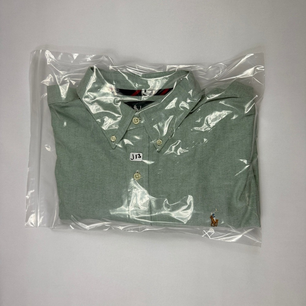 Ralph Lauren Mens XL Sage Green Oxford Flesh Pony Classic Fit Button Down Shirt - Picture 12 of 12
